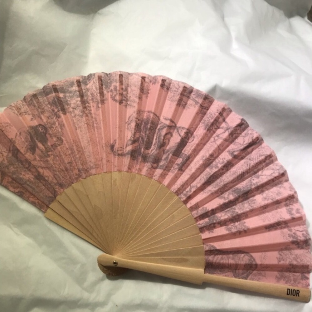 Dior gift holding fan